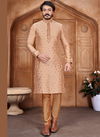 Beige Colour Outluk Vol 22 New Fancy Designer Party And Function Wear Traditional Jacquard Silk Kurta Churidar Pajama Redymade Latest Collection 22005